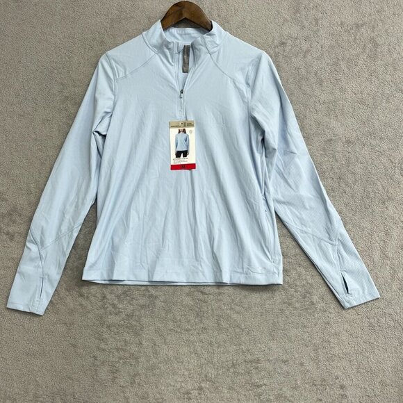 NEW Mondetta Active Ribbed Women's M 1/2 Zip Top Side Pocket - Picture 3 of 11